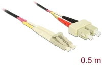 Delock 86546 Lc duplex -> sc duplex m/m adatkábel 0.5m kék multi-mode om4 kép