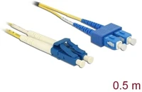 Delock 86548 Lc duplex -> sc duplex m/m adatkábel 0.5m sárga singlemode os2 kép