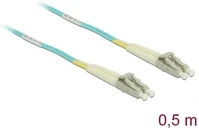 Delock 86549 Lc duplex -> lc duplex m/m adatkábel 0.5m kék multi-mode om3 kép