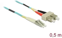 Delock 86563 Lc duplex -> sc duplex m/m adatkábel 0.5m kék multi-mode om3 kép