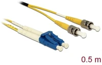 Delock 86569 Lc duplex -> st duplex m/m adatkábel 0.5m sárga singlemode os2 kép