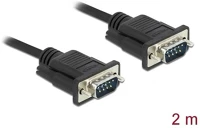 Delock 86574 Serial rs-232 db9 -> serial rs-232 db9 m/m adatkábel 2m fekete kép