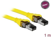 Delock 86581 Rj45 cat8.1 s/ftp -> rj45 cat8.1 s/ftp m/m adatkábel 1m sárga vékony kép