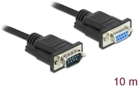 Delock 86599 Serial rs-232 db9 -> serial rs-232 db9 m/f adatkábel 10m fekete kép