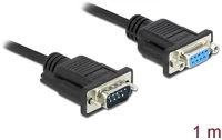 Delock 86601 Serial rs-232 db9 -> serial rs-232 db9 m/f adatkábel 1m fekete kép