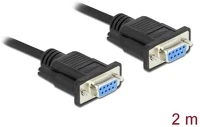 Delock 86605 Serial rs-232 db9 -> serial rs-232 db9 f/f adatkábel 2m fekete null modem kép