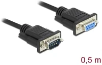 Delock 86613 Serial rs-232 db9 -> serial rs-232 db9 m/f adatkábel 0.5m fekete kép