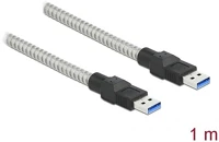 Delock 86775 Usb-a 3.2 gen1 -> usb-a 3.2 gen 1 m/m adatkábel 1m fém borítású kép
