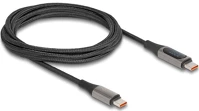Delock 86809 Usb-c -> usb-c m/m adatkábel 2m fekete-szürke tápmérővel kép