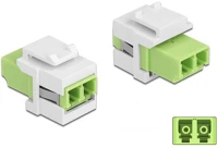 Delock 86816 Lc duplex -> lc duplex f/f keystone modul fehér-zöld multi-mode kép