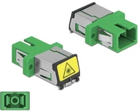 Delock 86887 Sc optikai szálas csatlakozó párosító lézervédő zárral / borítással simplex anya - sc simplex kép