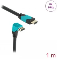 Delock 48 GBPS Hdmi 2.1 -> hdmi 2.1 m/m video kábel 2m fekete 90° fel kép