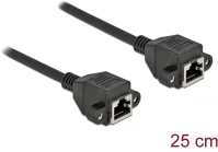 Delock 87006 rj45 cat6a s/ftp -> rj45 cat6a s/ftp f/f adatkábel hosszabbító 0.25m kép