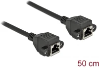 Delock 87008 rj45 cat6a s/ftp -> rj45 cat6a s/ftp f/f adatkábel hosszabbító 0.5m kép