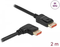 Delock 87063 2m displayport 8k 60hz apa egyenes - apa 90°-ban jobbra hajlított kábel kép