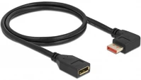Delock 87077 1m displayport 8k 60hz anya egyenes - apa 90°-ban jobbra hajlított kábel kép