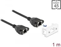 Delock 87131 rj45 cat6a s/ftp -> rj45 cat6a s/ftp f/f adatkábel 1m fekete easy 45 kép