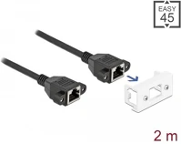 Delock 87135 rj45 cat6a s/ftp -> rj45 cat6a s/ftp f/f adatkábel 2m fekete easy 45 kép
