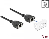 Delock 87136 rj45 cat6a s/ftp -> rj45 cat6a s/ftp f/f adatkábel 2m fekete easy 45 kép