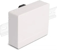 Delock 87141 4 x sc simplex vagy lc duplex optikai rostkapcsoló doboz din sínhez fehér kép