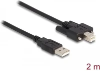Delock 87201 Kábel usb 2.0 a-típusú dugó - b-típusú dugó csavarokkal ellátott 2 m kép