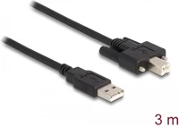 Delock 87215 Kábel usb 2.0 a-típusú dugó - b-típusú dugó csavarokkal ellátott 3 m kép