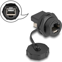 Delock 87251 rj45 cat.6a toldó védő kupakkal beépített installáláshoz ip67 por- és kép
