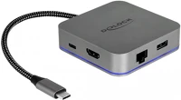 Delock 87742 4k usb-c dokkoló szürke kép