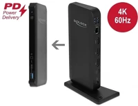 Delock 87746 4k usb-c dokkoló fekete kép