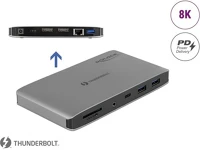 Delock 87777 10-port thunderbolt 3 60w dokkoló szürke kép