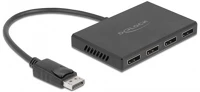Delock 87794 4-portos displayport video splitter fekete kép