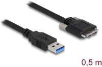 Delock 87798 kábel usb 3.0 a-típusú dugó - micro-b típusú dugó csavarokkal kép