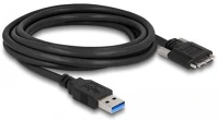 Delock USB 3.0 A-TÍPUSÚ Kábel usb 3.0 a-típusú dugó - micro-b típusú dugó csavarokkal ellátott 1 m kép