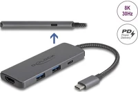 Delock 87804 Usb type-c  dokkolóállomás 8k - hdmi / usb / pd 3.0 100 w kép