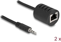 Delock 87858 sztereo audio bővítő rj45 anya   3,5 mm-es sztereo jack apa cat.5 akár 50 kép