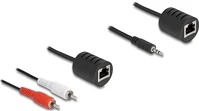 Delock 87859 sztereo audio bővítő rj45 anya   3,5 mm sztereo jack apa és rj45 anya - 2 kép