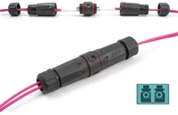 Delock 87878 Lc duplex -> lc duplex f/f adapter fekete om3, ip68 kép