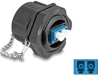 Delock 87886 optikai szálas beépített csatlakozó lc duplex - lc duplex védő kupakkal kép