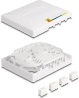 Delock 87890 optikai szálas csatlakozó doboz ftth falra szerelhető 4 x sc simplex vagy kép