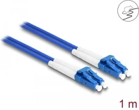 Delock 87919 lc duplex -> lc duplex m/m adatkábel 1m kék singlemode os2, fém kép