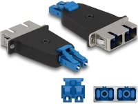 Delock 87947 Optikai szál hibrid párosító lc duplex apa - sc duplex anya kék kép