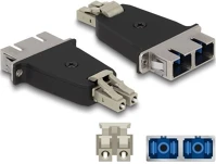 Delock 87948 Optikai szál hibrid párosító lc duplex apa - sc duplex anya bézs kép