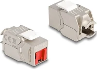 Delock 87952 keystone modul rj45 anya - lsa cat.6a eszköz nélkül használható piros kép