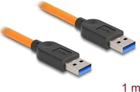 Delock 87962 Usb 5 gbps kábel a-típusú usb apa - a-típusú usb apa kötött felvételre 1 m narancs színű kép