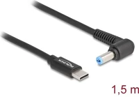 Delock 87976 Usb-c -> dc 5,5 x 1,7mm m/m töltőkábel 1.5m fekete acer kép