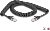 Delock 87993 Rj45 cat5e utp -> rj45 cat5e utp m/m adatkábel 2m fekete tekercselt kép