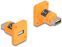 Delock 87999 D-típusú modul a-típusú usb 2.0 csatlakozós anya   anya narancssárga kép