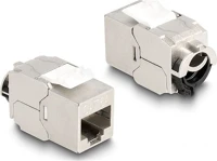Delock 88020 Rj45 cat6a stp -> lsa cat6a f/f keystone modul fém kép