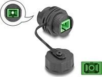 Delock 88032 Sc simplex -> sc simplex f/f adapter fekete ip68 kép
