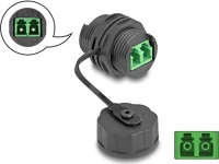 Delock 88033 Lc duplex -> lc duplex f/f adapter fekete ip68 kép